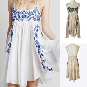 Free People Embroidered Dress Size Small